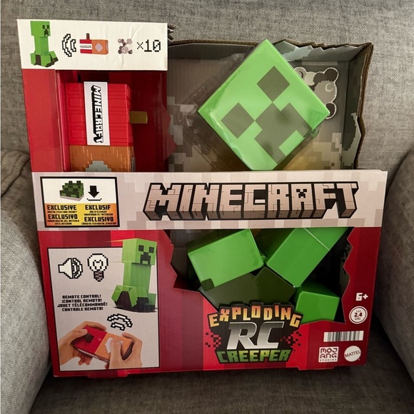 Mattel Other - Mattel Minecraft Exploding RC Creeper * Lights & Sounds* 10 Explosion & DLC Code